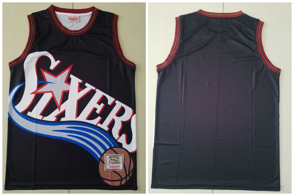 76ers Big Face Black Hardwood Classics Swingman Jersey,We sell and wholesale 76ers Big Face Black Hardwood Classics Swingman Jersey on line form chian!